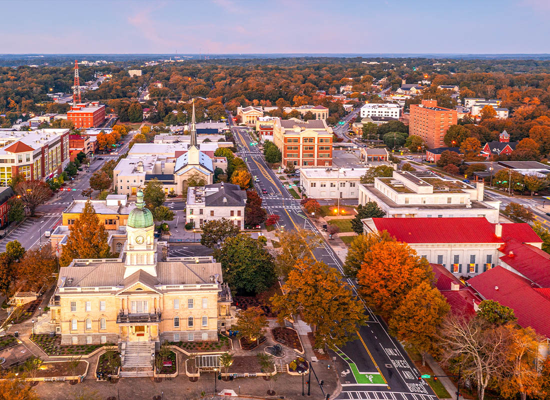 Cumming, GA - Downtown From Above 823 in Athens, Georgia